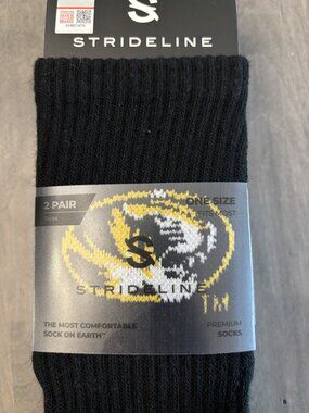 Mizzou Men's socks (2pk) Size 8.5-12 shoe NEW